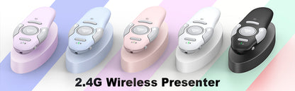 QUI Presentation Clicker Wireless Presenter Remote Clicker for PowerPoint Presentation Remote, PowerPoint Slide Advancer for Mac/Windows/Linux, Google Slide/PPT/Keynote, Type-c Purple